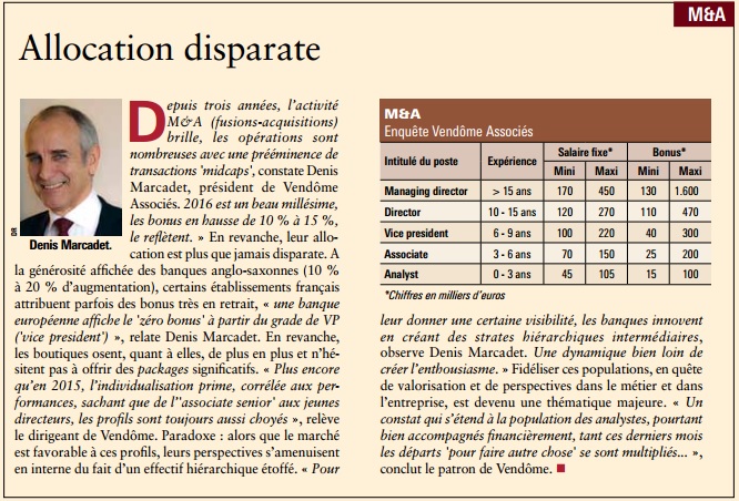 AGEFI bonus 2017-M&A